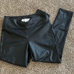 Faux leather pants